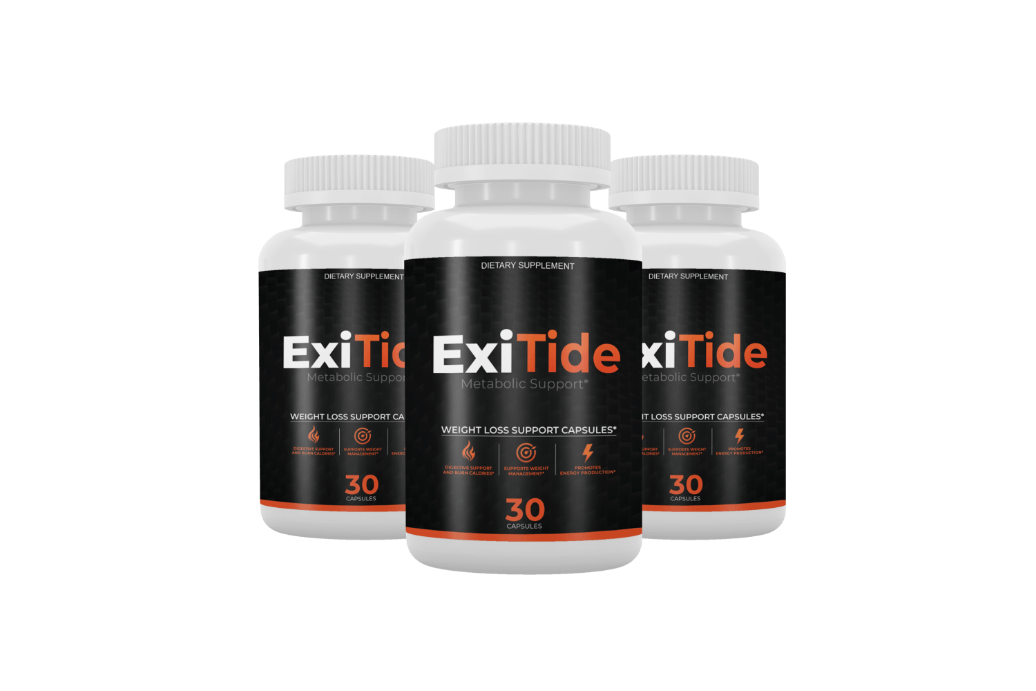 Three bottles of ExiTide dietary supplement